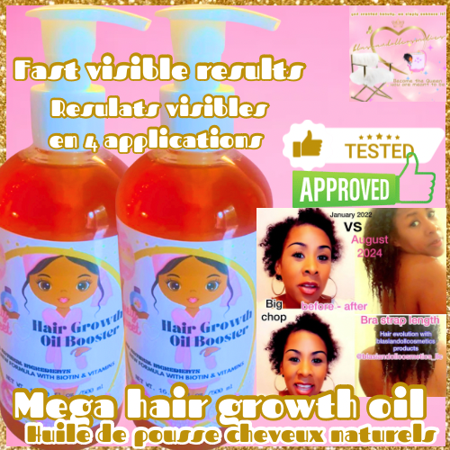 hair growth oil booster 17.63 fl.oz ♡Huile de pousse🌱cheveux naturels 500ml